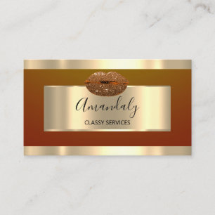 Carte De Visite Artiste de maquillage professionnel Gold Glitter K