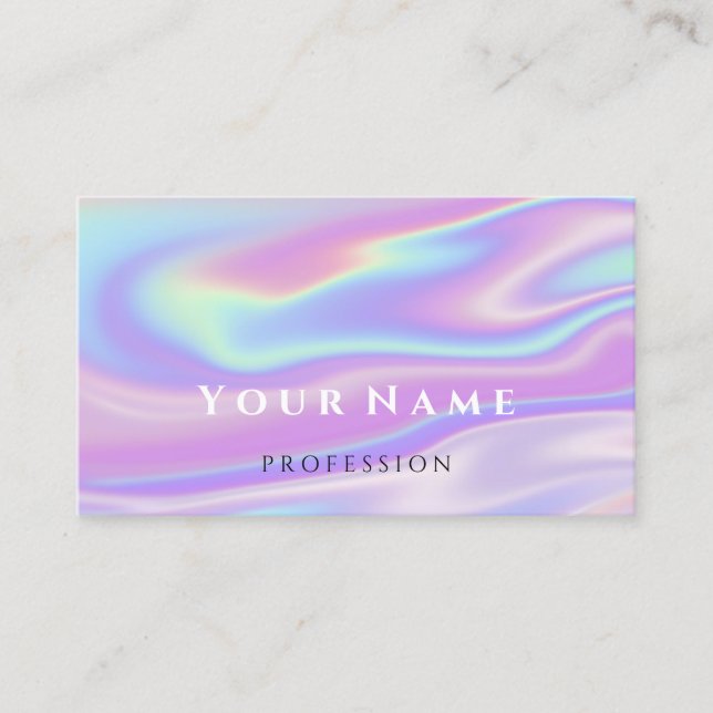 Carte De Visite Artiste de maquillage professionnel Holographe de  (Devant)