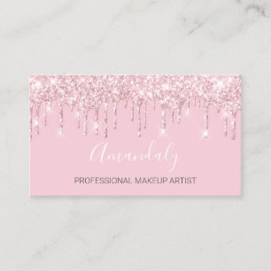 Carte De Visite Artiste de maquillage professionnel Lecteurs rose 