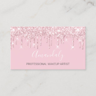 Carte De Visite Artiste de maquillage professionnel Lecteurs roses