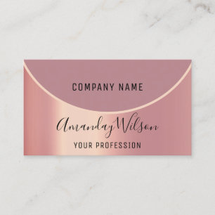 Carte De Visite Artiste de maquillage professionnel Rose moderne 