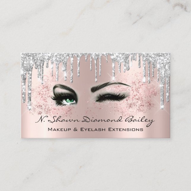 Carte De Visite Artiste de maquillage professionnel - Yeux verts R (Devant)