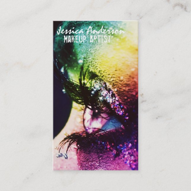 Carte De Visite Artiste de maquillage Rainbow Eyes (Devant)