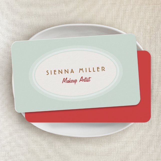 Carte De Visite Artiste de maquillage rétro (Créateur téléchargé)