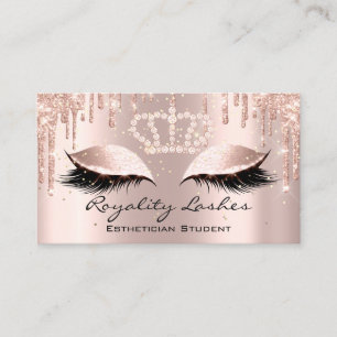 Carte De Visite Artiste de maquillage royal Lashes Couronne