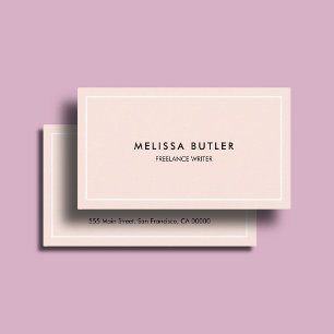 Carte De Visite Artiste de Maquillage Salon Luxe Minimal Rose Mini