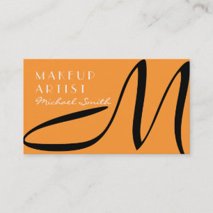 Carte De Visite Artiste de maquillage Styliste Monogramme Moderne