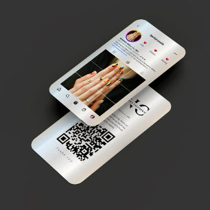 Carte De Visite Artiste de ongles moderne Instagram Salon de beaut