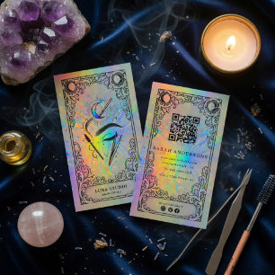 Carte De Visite Artiste de sourcils   Salon de beauté holographiqu