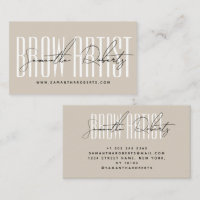 Artiste de sourcils typographie moderne script bei