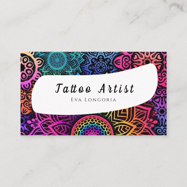 Carte de visite Artiste de tatouage (Devant)
