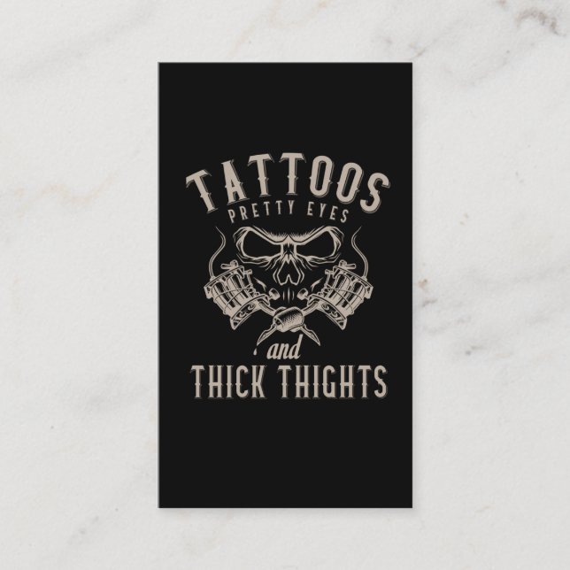 Carte De Visite Artiste de tatouage à l'encre Tattoos (Devant)