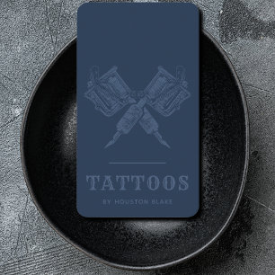 Carte De Visite Artiste de tatouage Monochrome vintage minimaliste