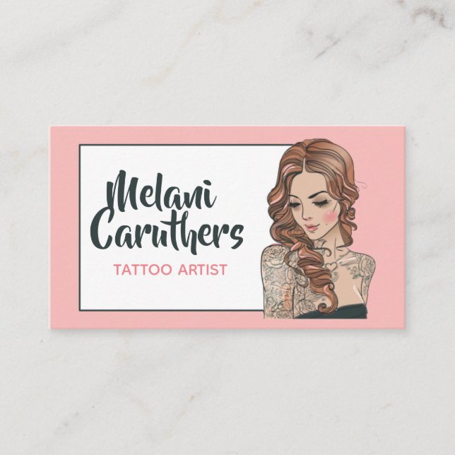 Carte De Visite Artiste du tatouage (Devant)