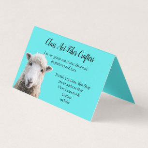 Carte De Visite Artiste en fibre de mouton debout