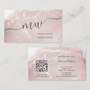 Carte De Visite Artiste en Maquillage Artistique Rose Gold   Code 