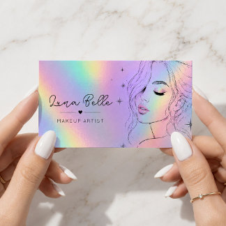 Carte De Visite Artiste en Maquillage Holographique 