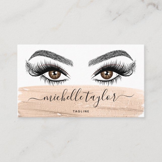 Carte De Visite Artiste maquillage Beauté Salon Lash Extension Blu (Devant)