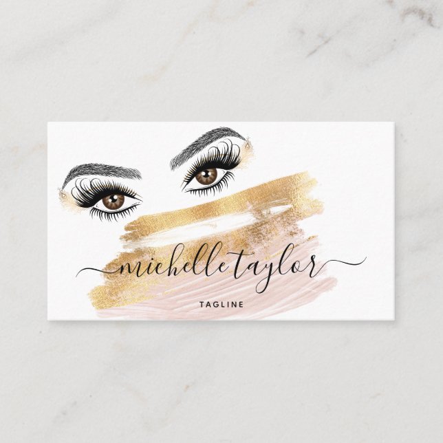 Carte De Visite Artiste maquillage Beauté Salon Lash Extension Plu (Devant)