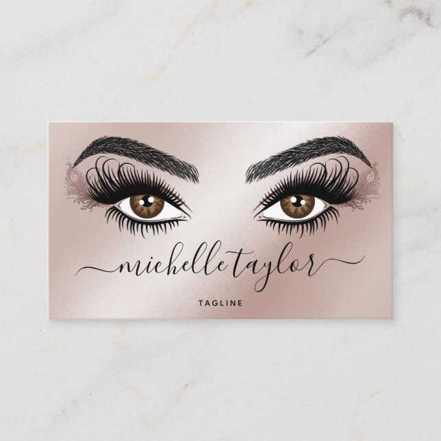 Carte De Visite Artiste maquillage Beauté Salon Lash Extension Plu (Devant)