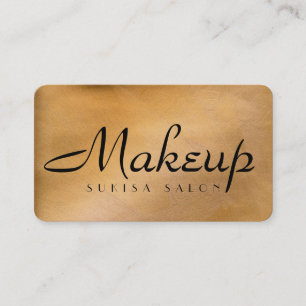 Carte De Visite Artiste maquillage Coin rond en cuivre brillant