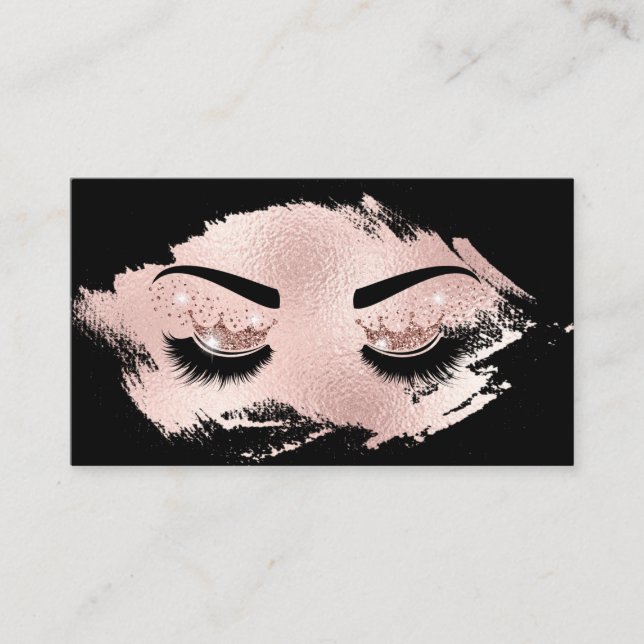 Carte De Visite Artiste maquillage Crown Lashes Beauté Salon Exten (Devant)