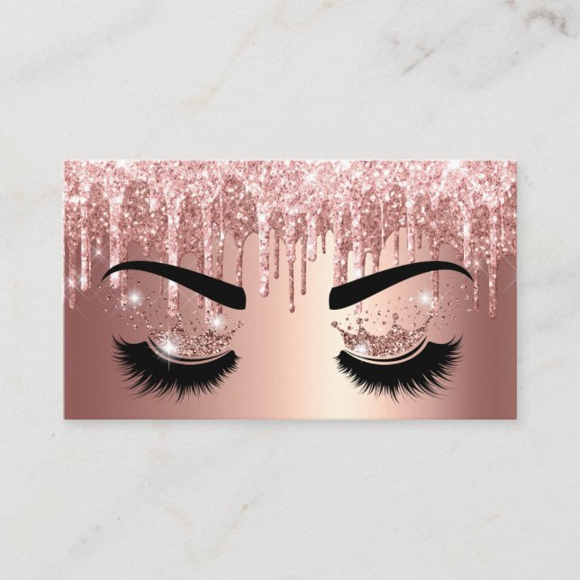 Carte De Visite Artiste maquillage Crown Lashes Beauté Salon Exten (Devant)