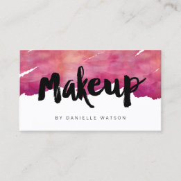 Carte De Visite Artiste maquillage de calligraphie aquarelle
