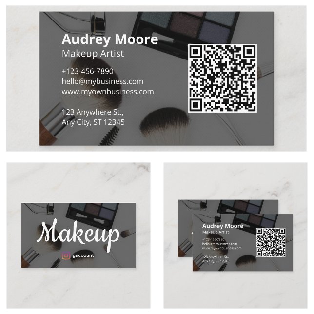 Carte De Visite Artiste maquillage de design (Design Makeup Artist Business Card
)