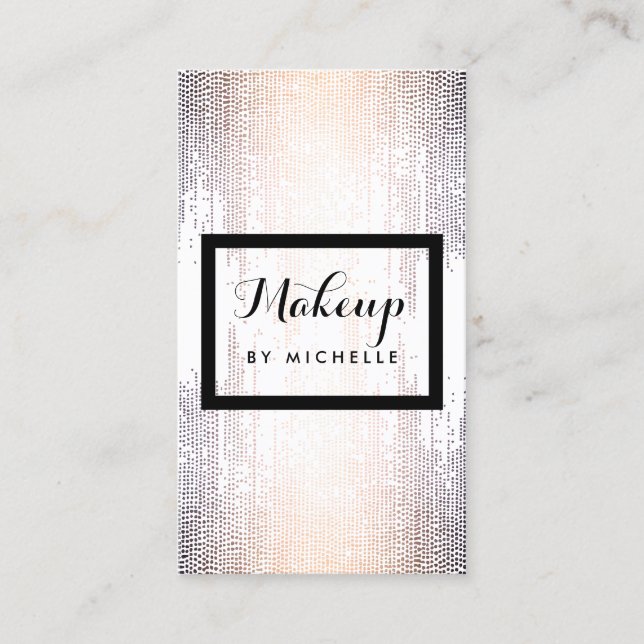 Carte De Visite Artiste maquillage de points Confetti Blush (Devant)