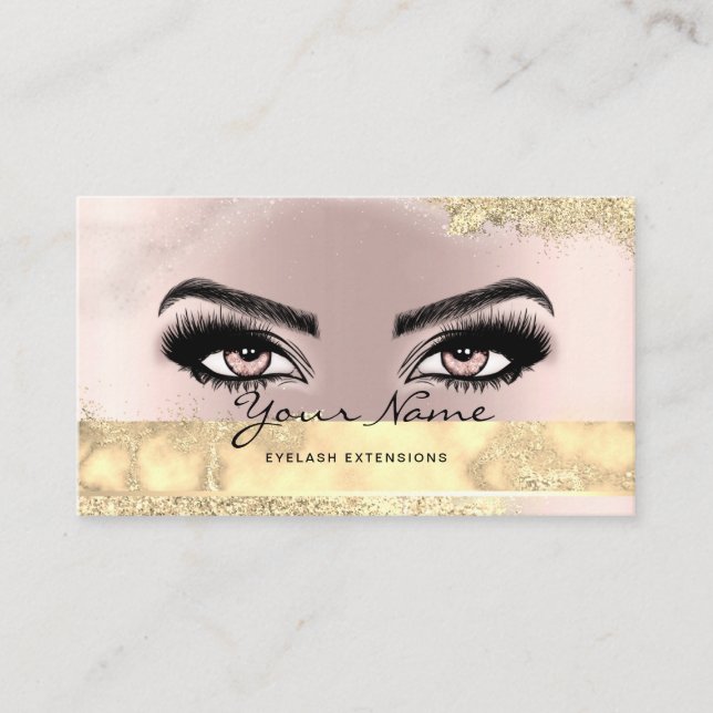 Carte De Visite Artiste maquillage Eyelash Glam Parties scintillan (Devant)