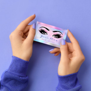 Carte De Visite Artiste maquillage Microbling Eyelash Holographe r