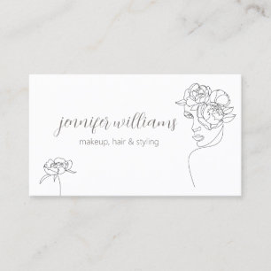 Carte De Visite Artiste maquillage minimaliste pour la beauté du v