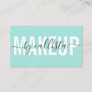 Carte De Visite Artiste maquillage moderne simple de type menthe
