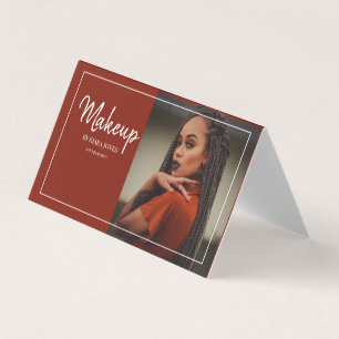 Carte De Visite Artiste maquillage photo glamour Type de script bl