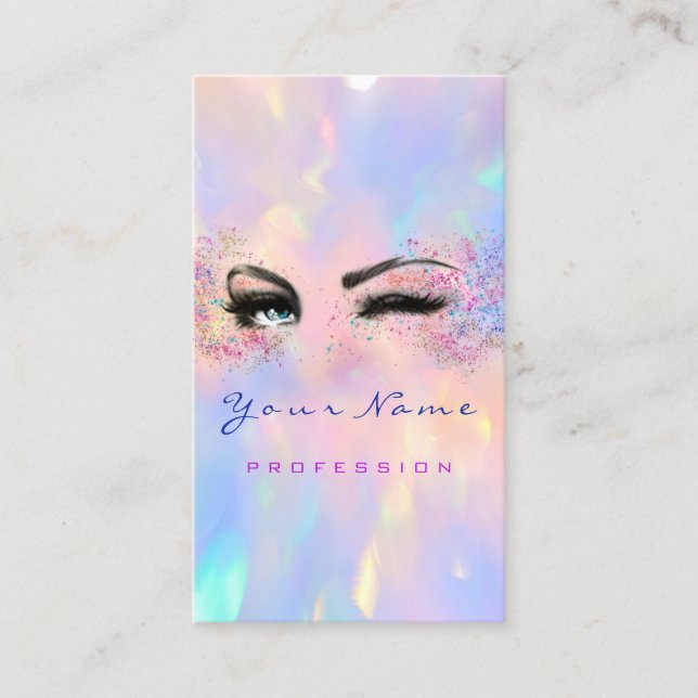 Carte De Visite Artiste maquillage professionnel Eyelash Holograph (Devant)