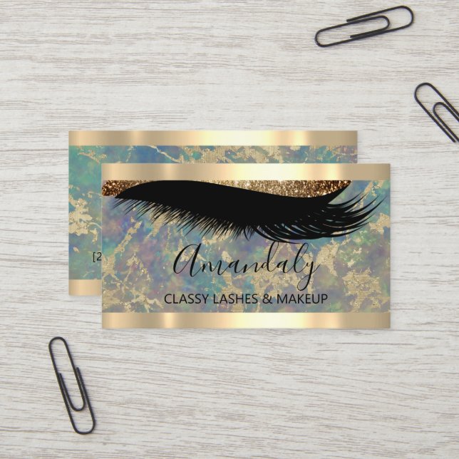 Carte De Visite Artiste maquillage professionnel EyelashesAbstract (Devant/Arrière en situation)
