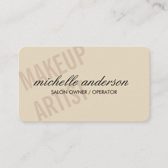Carte De Visite Artiste maquillage / Tan (Devant)