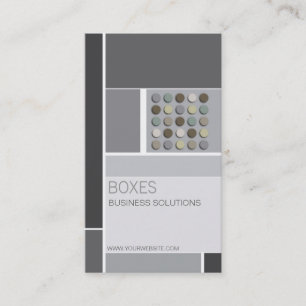 Carte De Visite Artiste moderne Grille Abstraite Monochrome Dots F