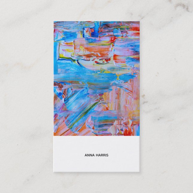 Carte De Visite Artiste Moderne Professionnel (Devant)