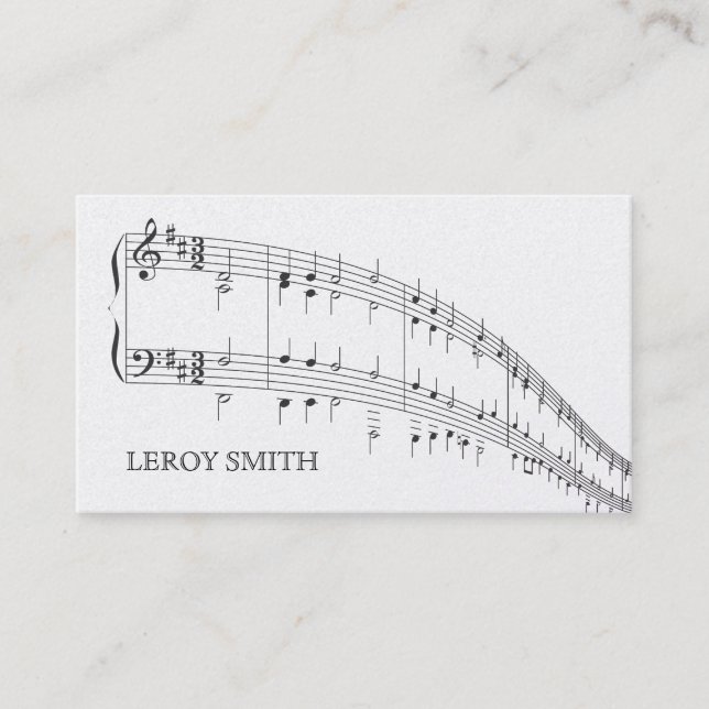 Carte De Visite Artiste musicien de premier choix Musique Professe (Devant)