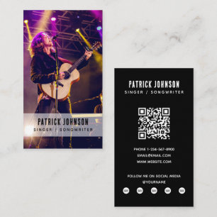 Carte De Visite Artiste Musicien Songwriter Photo Médias sociaux