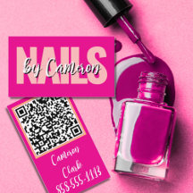 Artiste Ongles Gras Fond Rose Chaud Écriture Scrip