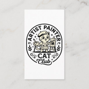 Carte De Visite Artiste Peintre Chat Chat Drôle Graphique - Artist