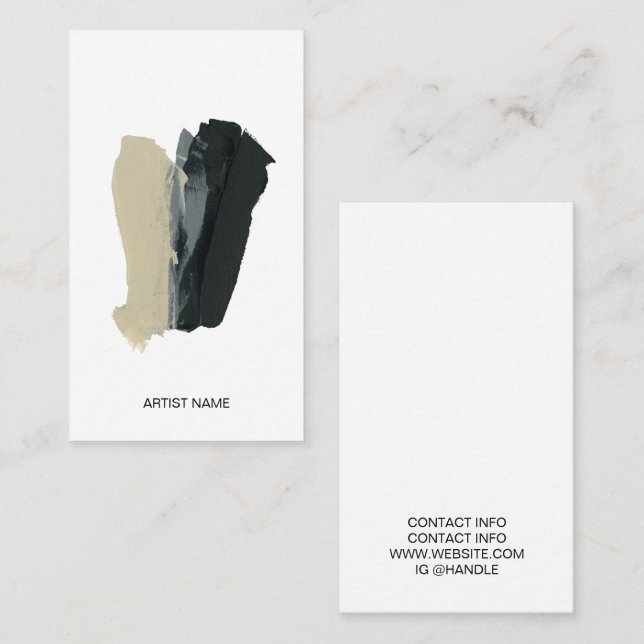 Carte De Visite Artiste photo d'art simple et minimal (Devant / Derrière)