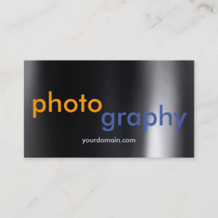 Carte De Visite Artiste photographe unique en gris foncé