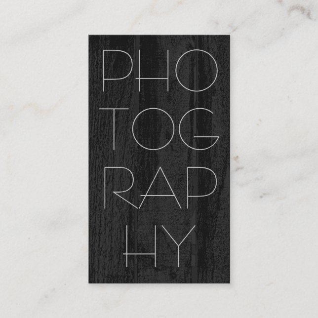 Carte De Visite Artiste photographique stylish tendance en bois gr (Devant)