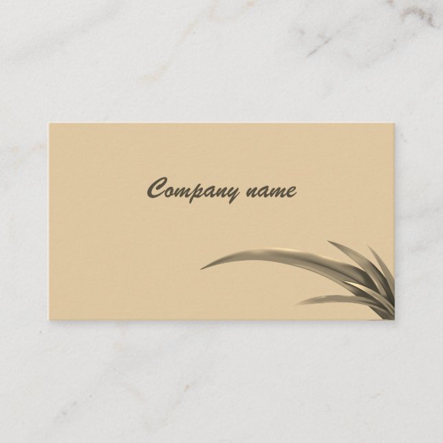 Carte De Visite Artistic Monochrome Classique Peint Grass Tuft (Devant)