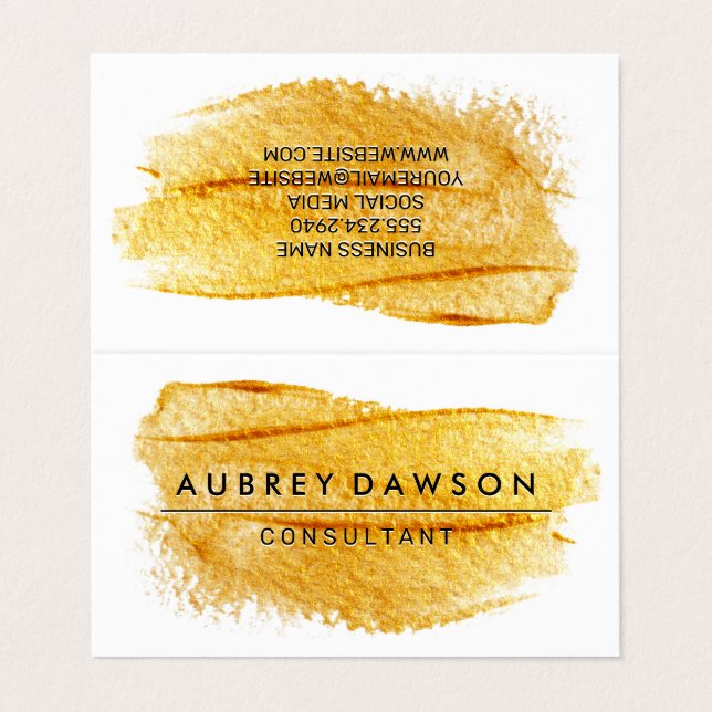 Carte De Visite Artistique brossé (Extérieur déplié)