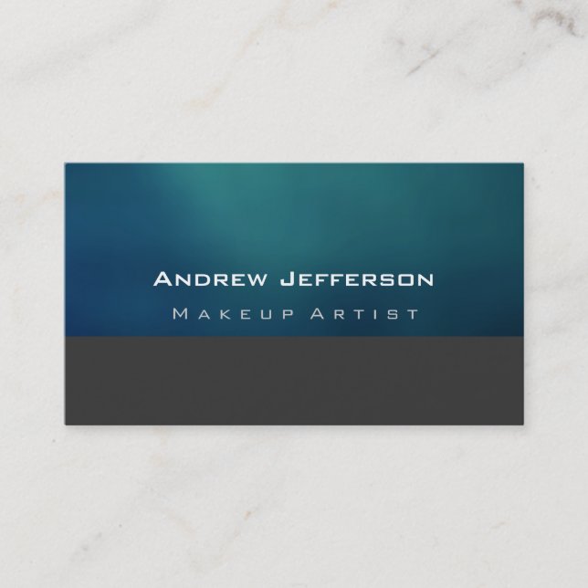 Carte de visite artistique professionnel Blue Grey (Devant)
